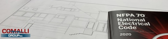 House Blueprints with Comalli Group Logo in bottom right corner.